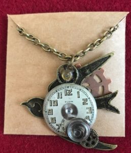 Steampunk Elgin watch necklace