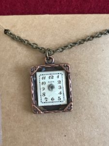 Elgin Watch Copper Frame Necklace