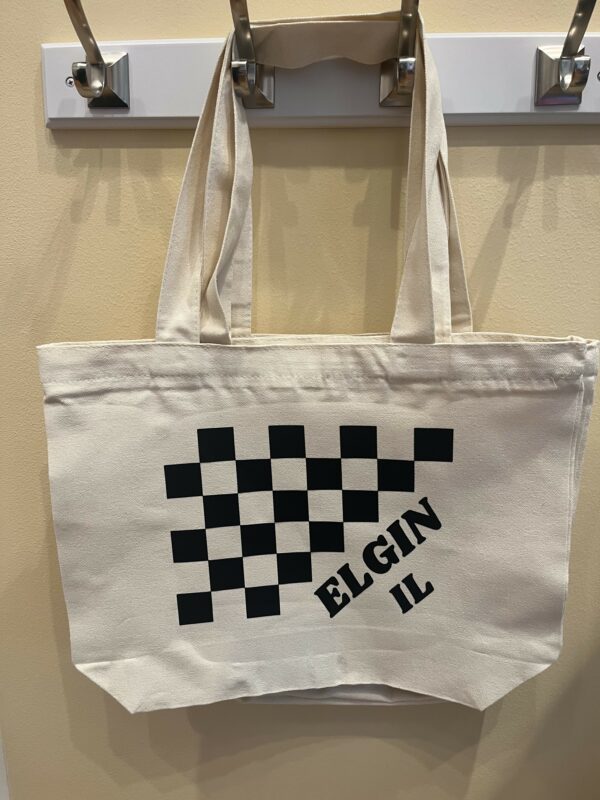 Tote Bag, Elgin Checkerboard