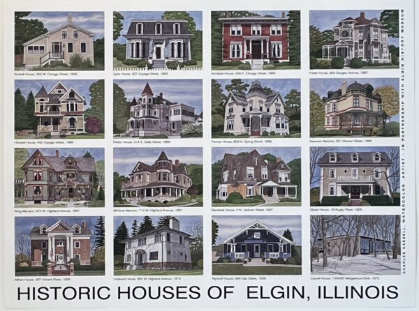 Poster, Historic Homes of Elgin by C. Cassell