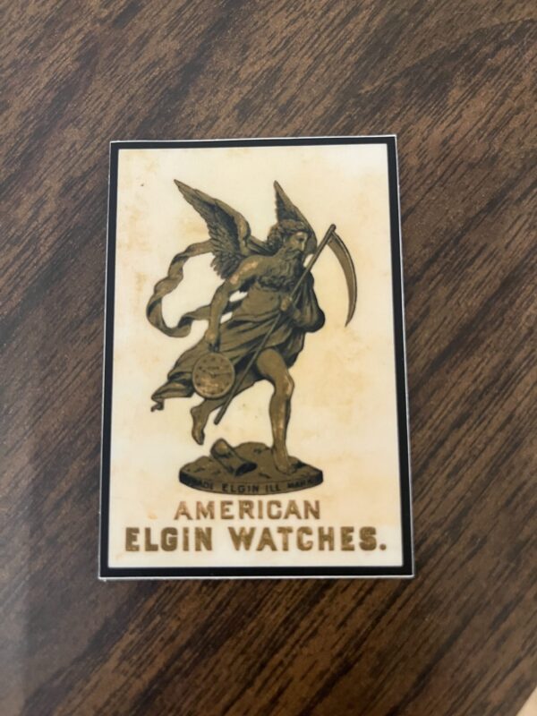 Sticker, Father Time, Elgin National Watch Co.