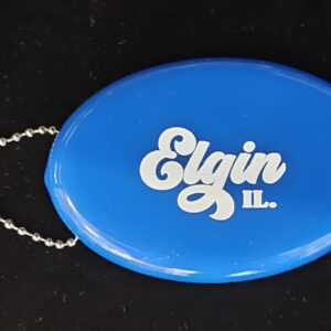 Coin purse, retro, blue, Elgin, IL