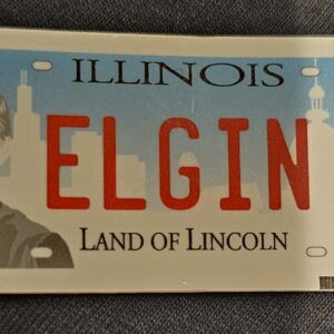 Sticker, License Plate IL, ELgin